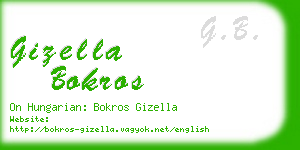 gizella bokros business card